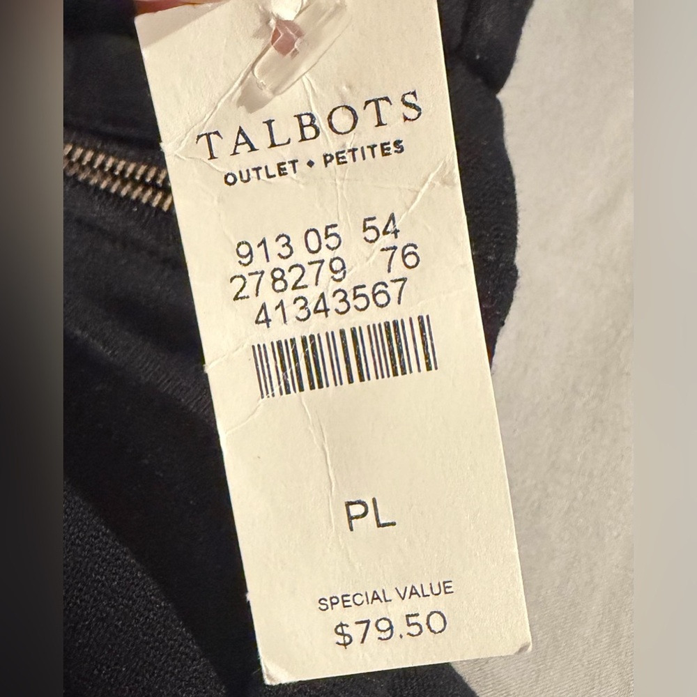 Talbots Black Elastic Waist Zip-Pocket Trousers - Picture 4 of 7